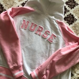 Nurse Hoodie - Zip Up Sweater White Cross Nursing